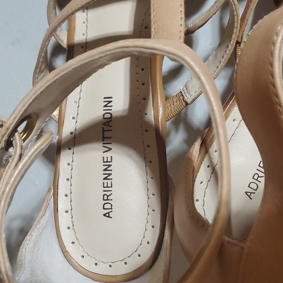Adrienne Vittadini Strappy Leather 3" Heeled Sz. 8.5 Sandalas - Picture 6 of 9